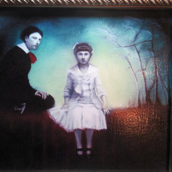 The Children by Rochelle Phister 13.5"x10.5" Framed Giclee Print Spooky Vintage - Picture 11 of 16